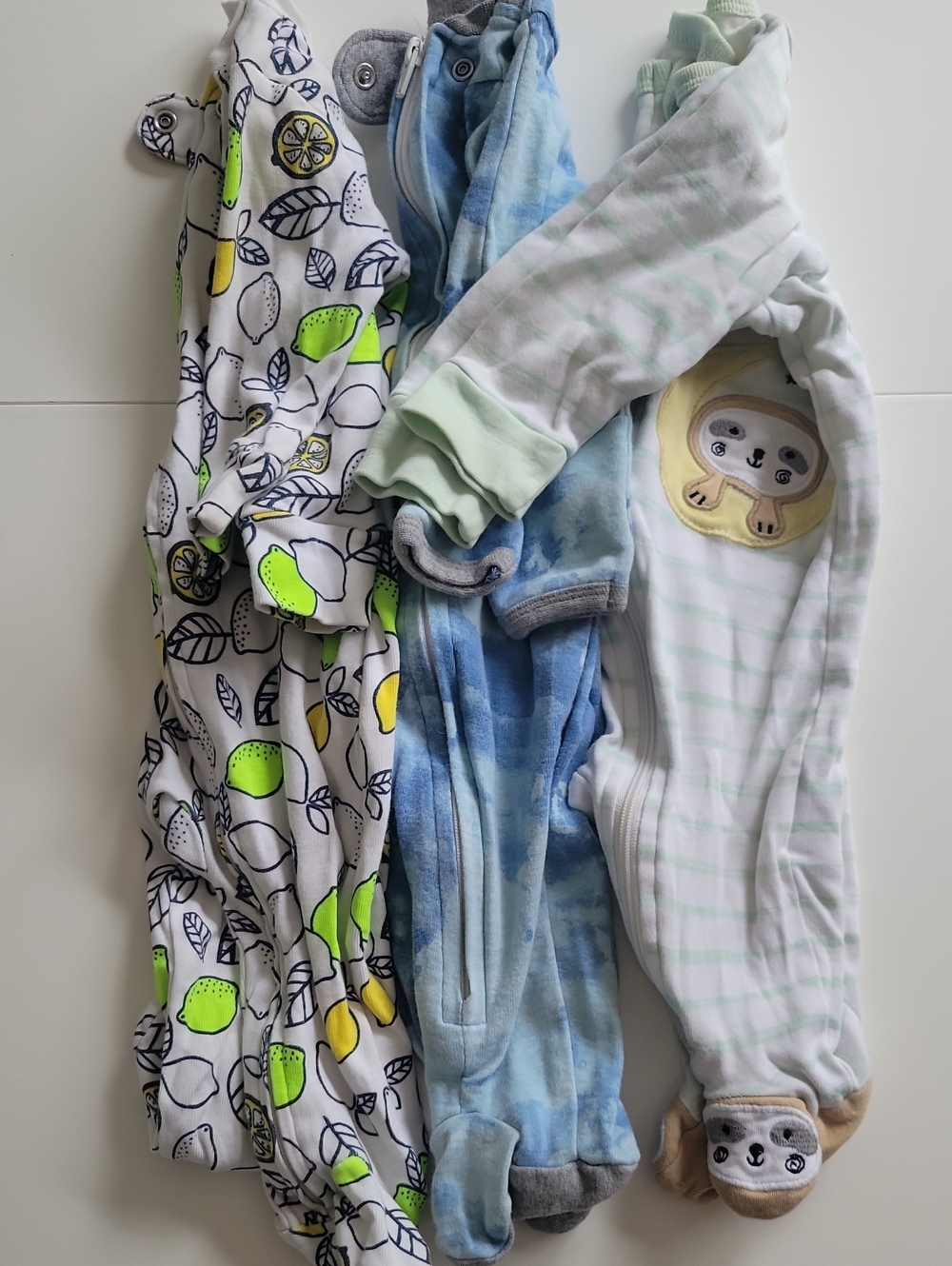 3 - 0-3M Baby One-Piece Pj Sleepers Bundle